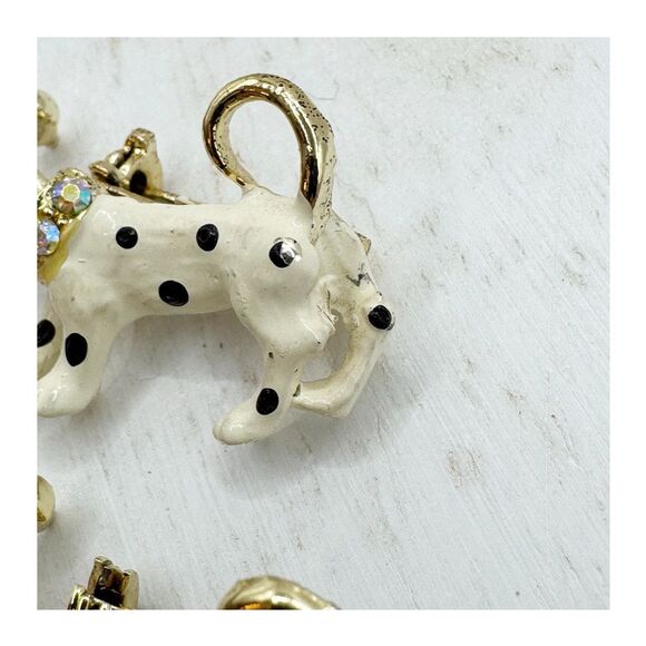 Vtg Nodder Dalmatian Dog Scatter Pins Enamel Mid Century 50s  Bobble Head Kitsch - Picture 3 of 12